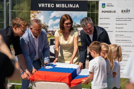 Temeljni kamen novogradnje vrtec Mislinja